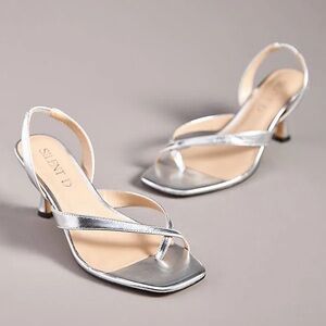 Silent D Strappy Slingback Kitten Heels